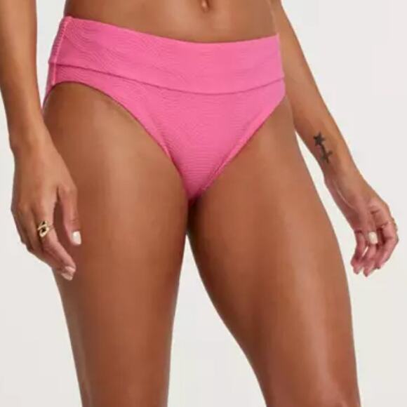 CALIA Mid Rise Wide Band Swim Bottoms Hot Pink WSA20406 Women's XL NWOT/Unworn - Picture 1 of 8